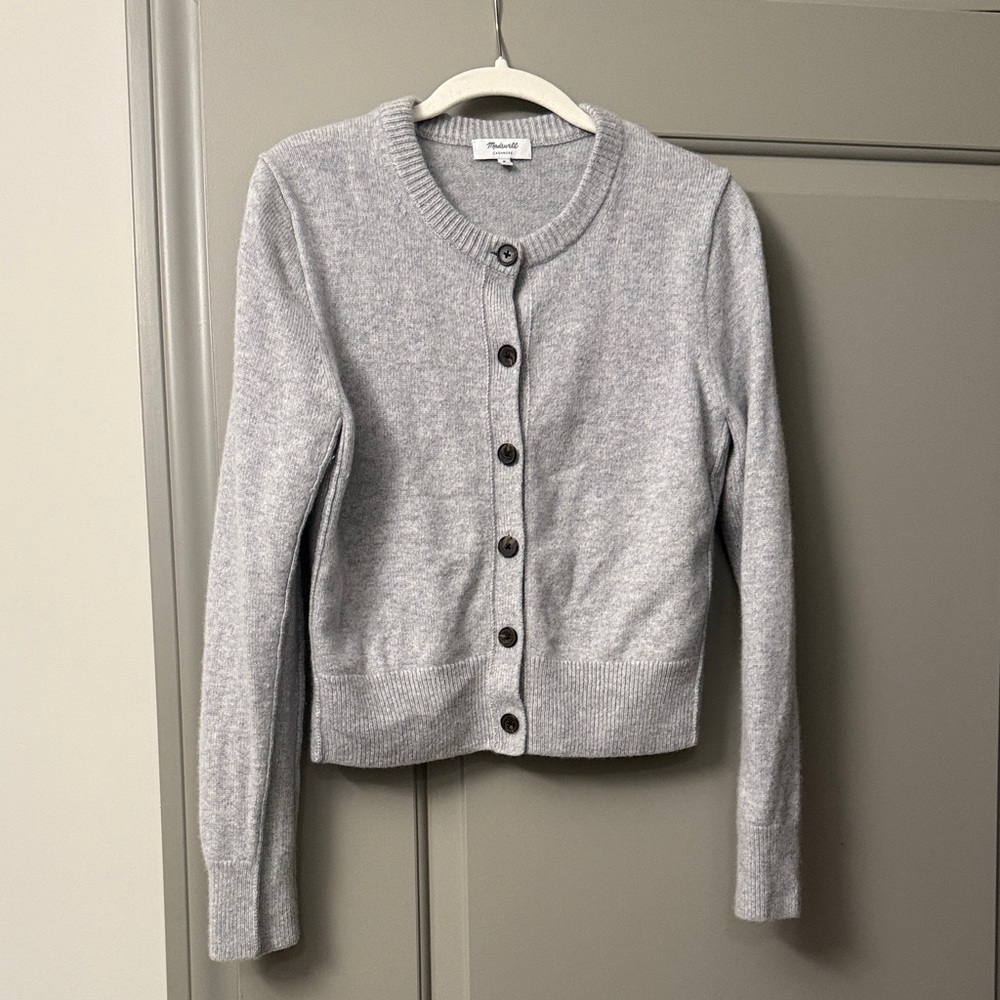 Madewell Heather Gray Knit Cardigan